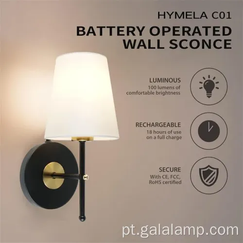 Lâmpada de parede moderna elegante para decoração de quarto contemporâneo